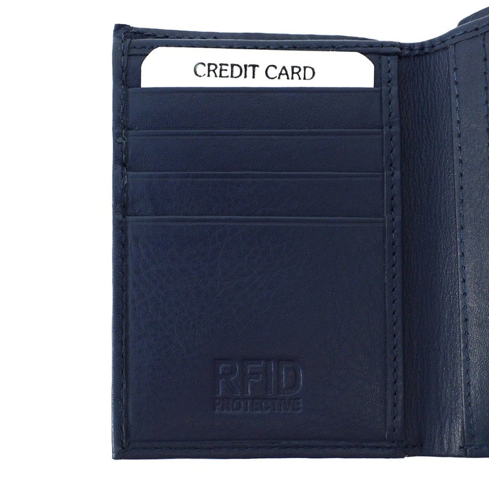 RFID Genuine Leather Tri-Fold Wallet - RFID-GLTRI - Picture 5 of 6